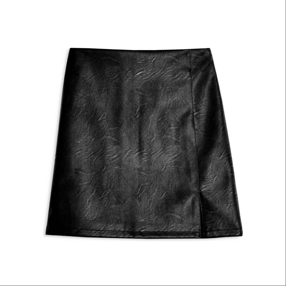 Topshop Faux Leather Mini Skirt-